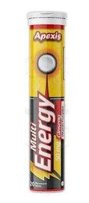 Apexis Multi Energy Ginseng 20 Efervesan Tablet - Apexis