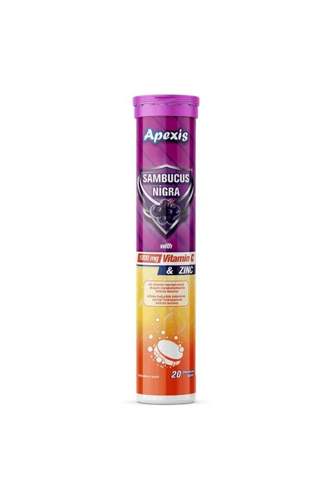 Apexis Sambucus + C Vitamini 1000 mg + Çinko 20 Efervesan Tablet - 1