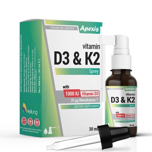 Apexis Vitamin D3 & K2 Takviye Edici Gıda Sprey 30 ml - 1