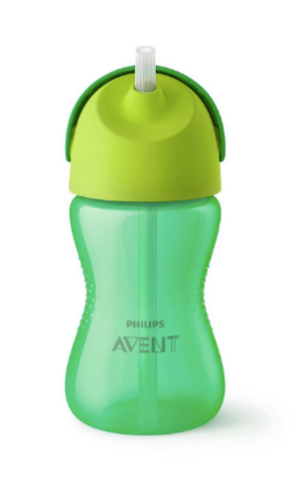 Avent SCF798/01 Desenli Pipetli Bardak 300 ml - Erkek Yeşil - Avent