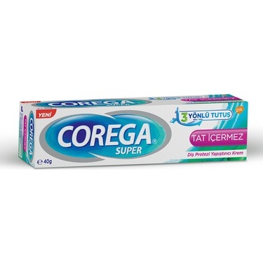 Corega Süper Diş Protezi Yapıştırıcı Tat İçermez Krem 40 gr - 2