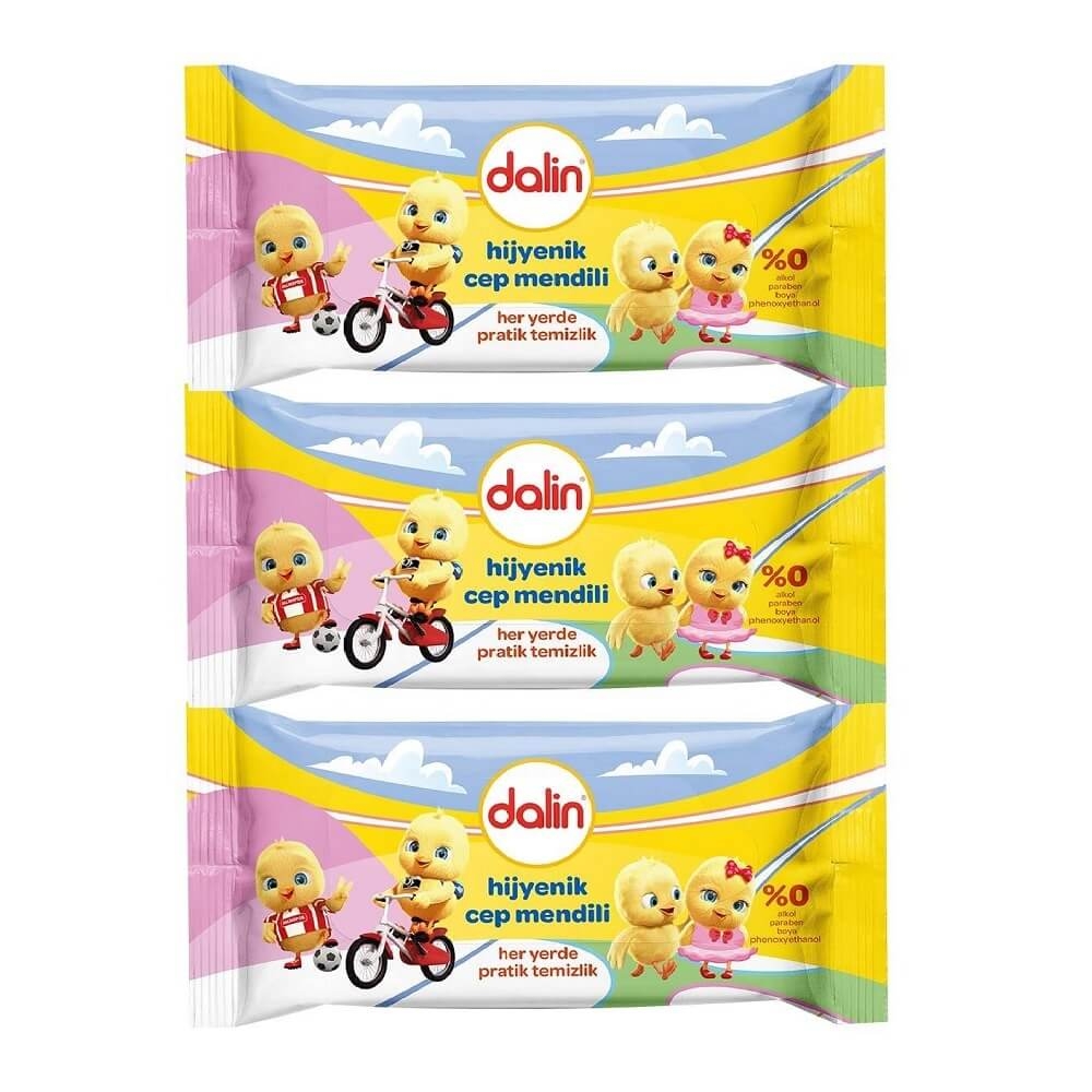 Dalin Hijyenik Islak Cep Mendil 3'lü 15 Yaprak - 1