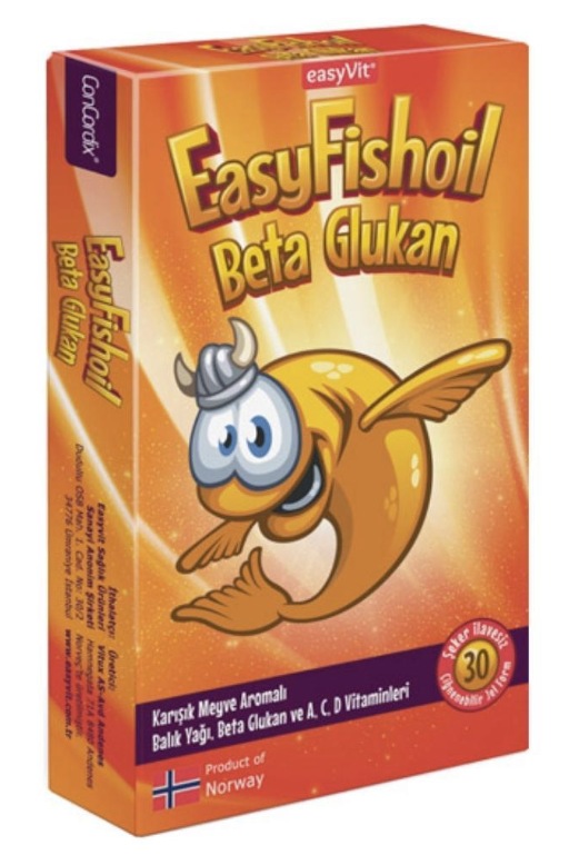 EasyFishoil Beta Glukan Karışık Meyve Aromalı 30 Jel Tablet - 1