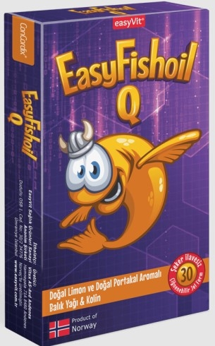 EasyFishoil Q 30 Çiğneme Tableti - 1