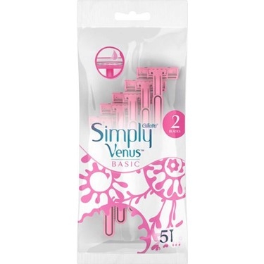Gillette Simply Venus 2 Basic Kadın Tıraş Bıçağı 5'li - 2