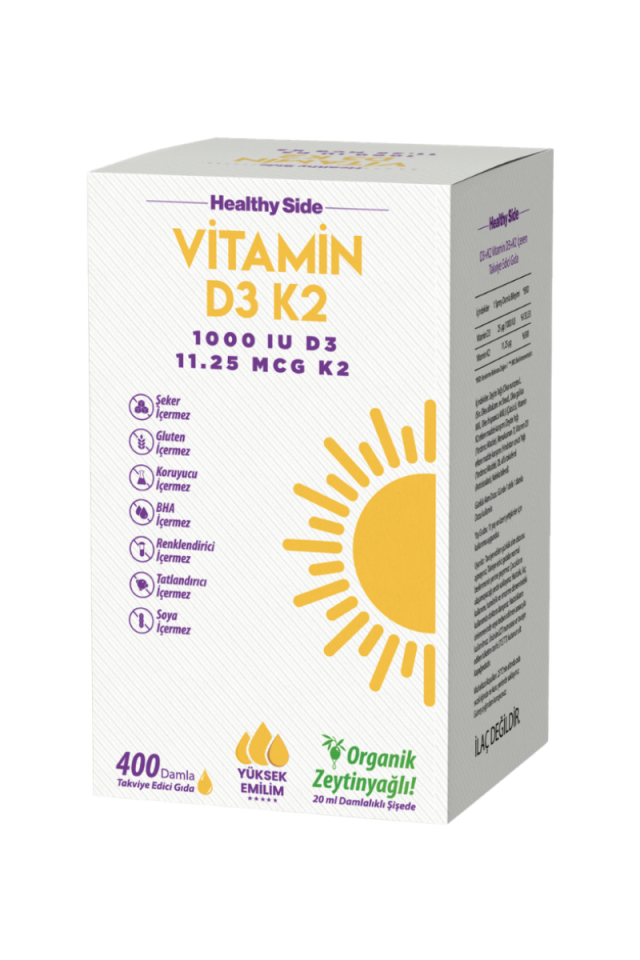 Healthy Side Vitamin D3K2 20 ML Damla