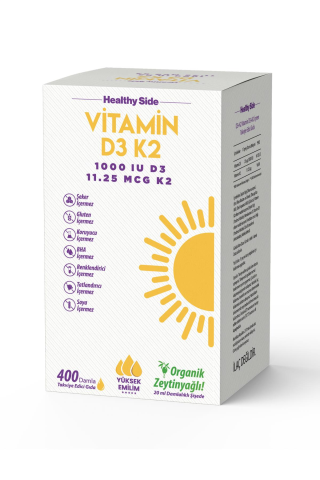Healthy Side Vitamin D3K2 20 ML Damla