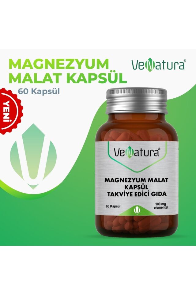 Venatura Magnezyum Malat Takviye Edici Gıda 60 Kapsül