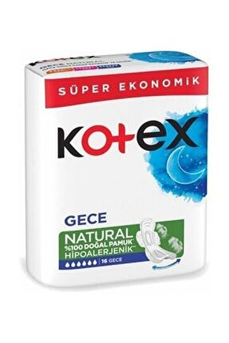 Kotex Süper Ekonomik Ultra Gece Hijyenik Ped 16'lı - Kotex