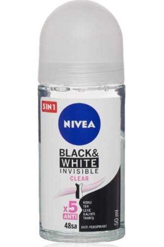 Nivea Invisible For Black & White Roll-On Clear 50 ml - Nivea