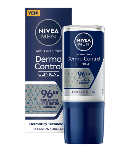 Nivea Men Derma Control Clinical Erkek Roll-On Deodorant 50 ml - Nivea