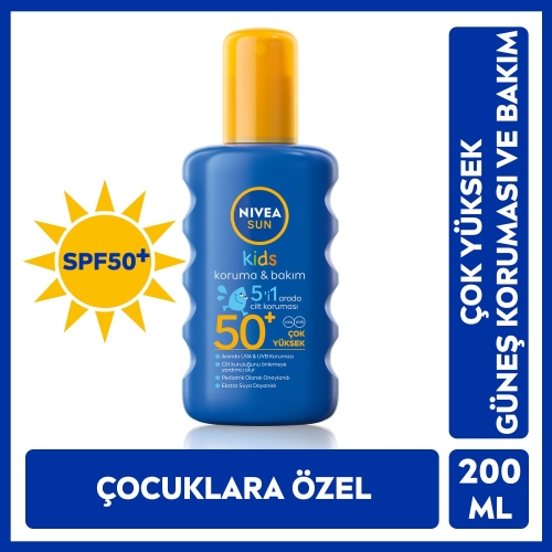 Nivea Sun Çocuk Güneş Spreyi Nemlendirici SPF50+ 200 ml - 1