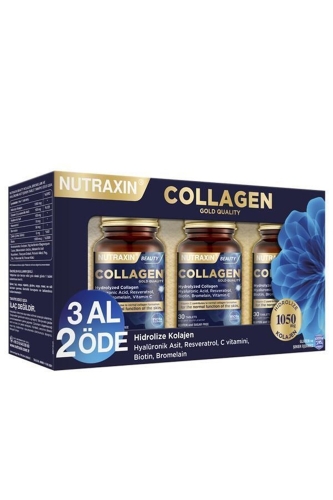 Nutraxin Beauty Gold Collagen 30 Tablet - 3 Al 2 Öde - NUTRAXIN