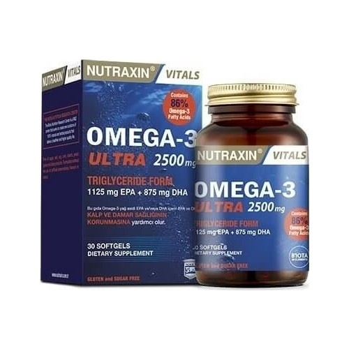 Nutraxin Vitals Omega-3 Ultra 2500 mg 30 Softgel - NUTRAXIN