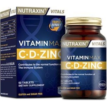 Nutraxin Vitamin Max C + D Zinc 60 Tablet - 1