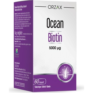 Ocean Biotin 5000 mcg 60 Kapsül - 1