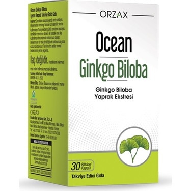 Ocean Ginkgo Biloba 30 Kapsül - Orzax