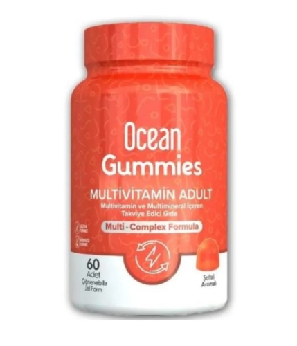 Ocean Gummies Multivitamin Adult 60 Çiğnenebilir Jel Form - Orzax