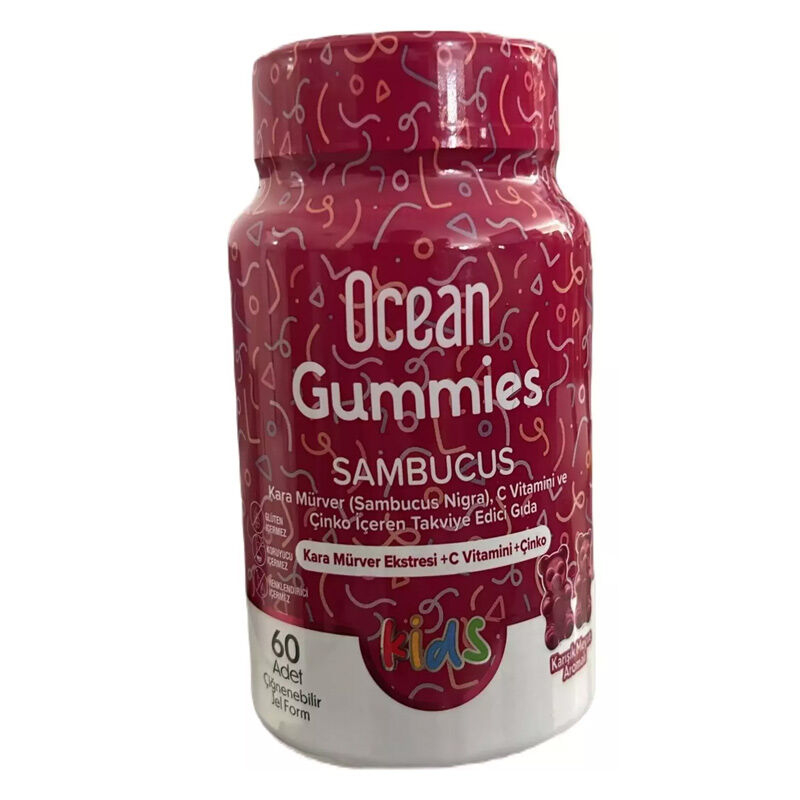 Ocean Gummies Sambucus 60 Adet Çiğnenebilir Jel Form - 1
