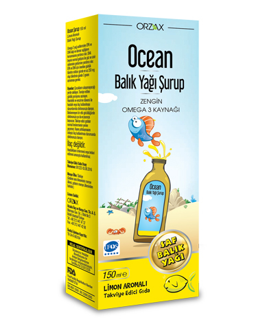 Ocean Omega 3 Limonlu Balık Yağı Şurubu 150 ml - Orzax