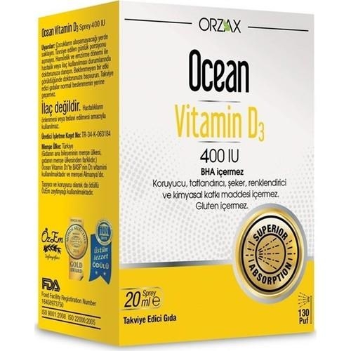 Ocean Vitamin D3 400 IU Oral Sprey 20 ml - 1