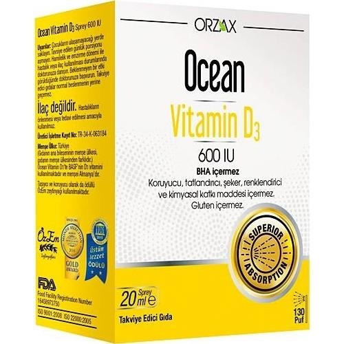Ocean Vitamin D3 600 IU Oral Sprey 20 ml - 1
