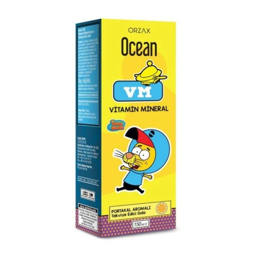 Ocean Vitamin Mineral VM Şurup Portakal Konsantreli 150 ml - Orzax