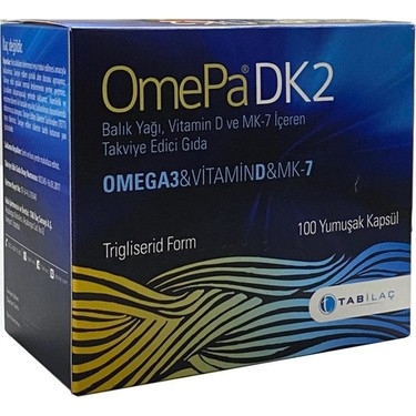 Omepa DK2 Omega 3 & Vitamin D & MENAQ7 100 Yumuşak Kapsül - 1