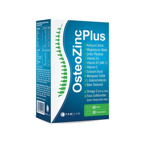 Osteozinc Plus 60 Tablet + 30 Yumuşak Kapsül - TAB İlaç