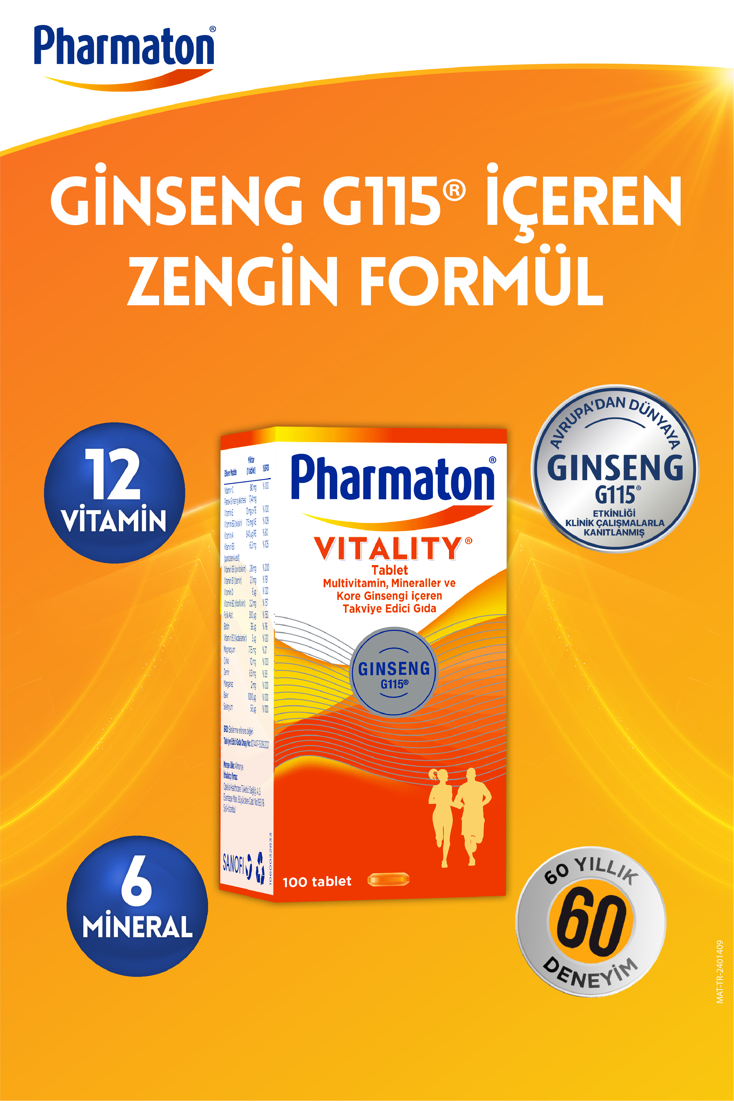Pharmaton Vitality 100 Tablet - 1