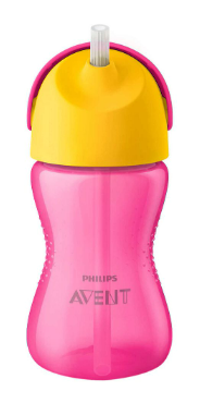 Philips Avent SCF798/02 Damlatmaz Pipetli Bardak 300 ml Pembe - 1