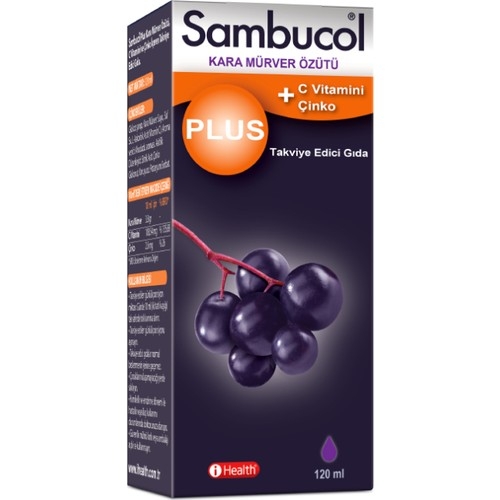 Sambucol Plus Kara Mürver Özütü + C Vitamini & Çinko 120 ml - 2