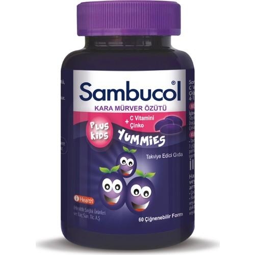 Sambucol Plus Kids Yummies 60 Çiğneme Tableti - 1