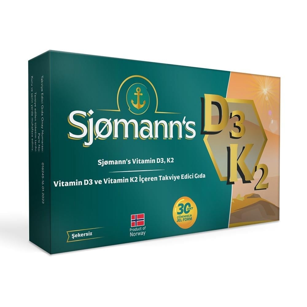 Sjomann's D3k2 Çiğnenebilir Jel 30 Tablet - 1
