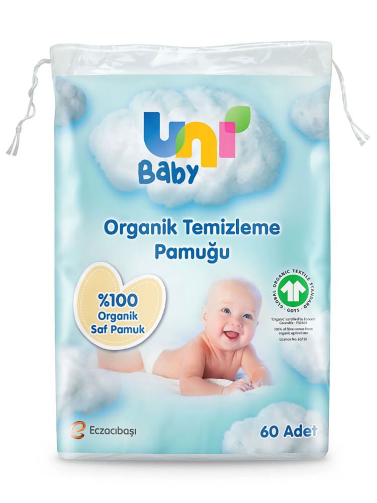 Uni Baby Organik Temizleme Pamuğu 60'lı - 1