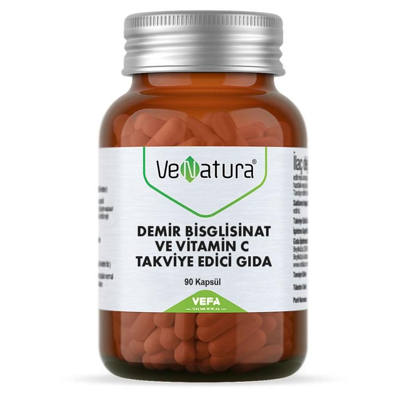 Venatura Demir Bisgilisinat Vitamin C 90 Kapsül - 1