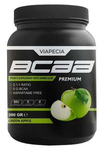 Viapecia Bcaa Yeşil Elma Aromalı Aminoasit 390 gr + Viapecia Pro Menmax 90 Kapsül Hediye - Viapecia