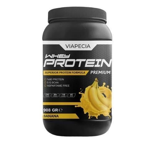 Viapecia Whey Protein Muz Aromalı Yüksek Proteinli Premium 908 gr - Viapecia