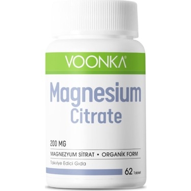 Voonka Magnesium Citrate 200 mg 62 Kapsül - Voonka