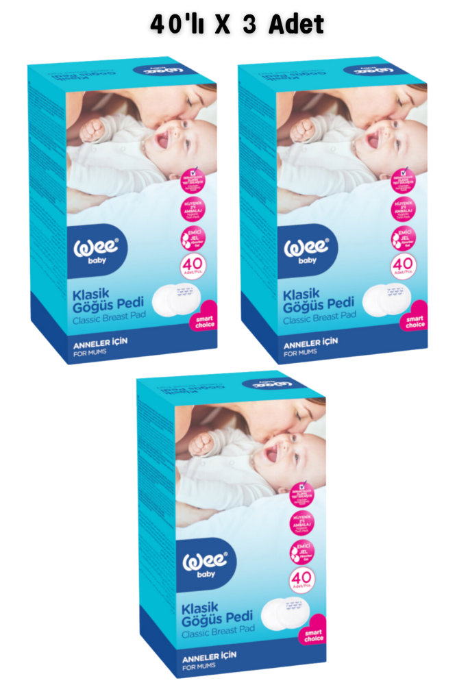 Wee Baby Klasik Göğüs Pedi 40 Lı X 3 Adet - 1