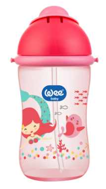 Wee Baby 171 Pipetli Bardak 380 ml - Pembe - Wee Baby