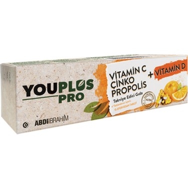 Youplus Pro Vitamin C & D & Çinko & Propolis 15 Efervesan Tablet - 2